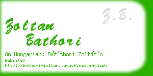 zoltan bathori business card